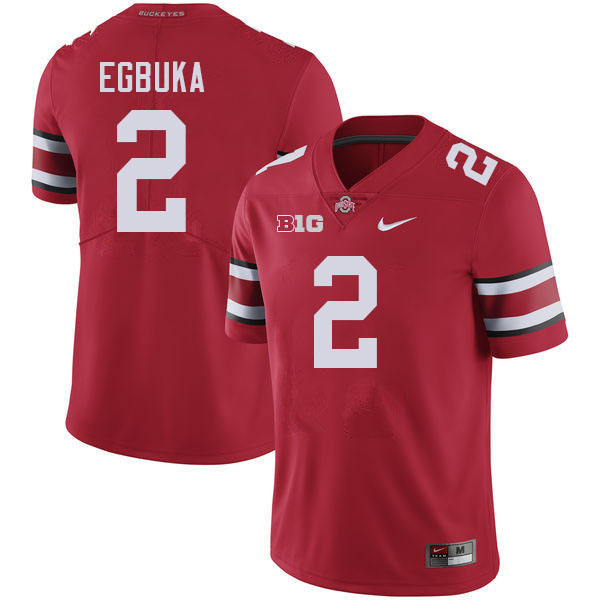 #2 Emeka Egbuka Ohio State Buckeyes Jerseys Football Stitched-Red